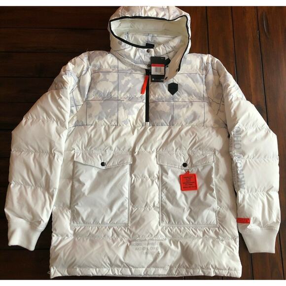 Nike Lebron James Down Fill Camo Puff Half Zip Jacket AT3904-121 Mens L-TALL - Picture 1 of 12